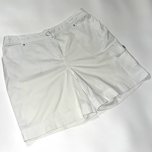 Karen‎ Scott Petite || White Cotton Stretch Shorts